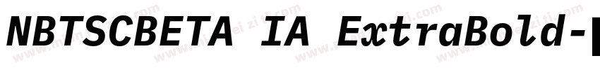NBTSCBETA IA ExtraBold字体转换